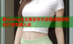 糖心vlog女主角名字大全精选助你轻松打造专属人设