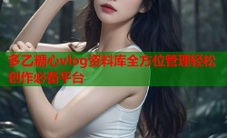 多乙糖心vlog资料库全方位管理轻松创作必备平台