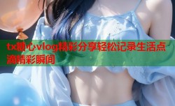 tx糖心vlog精彩分享轻松记录生活点滴精彩瞬间