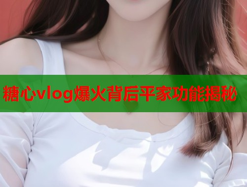 糖心vlog爆火背后平家功能揭秘  第1张